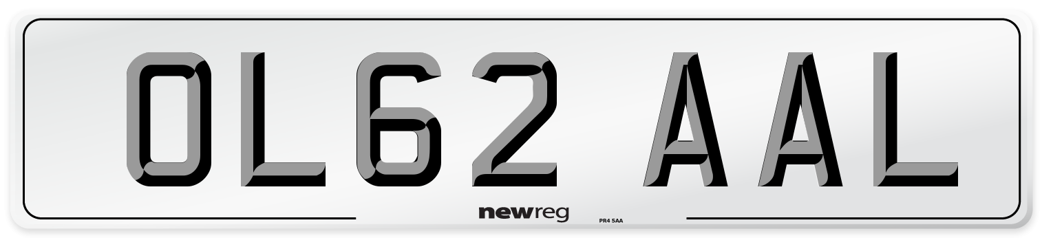 OL62 AAL Number Plate from New Reg
